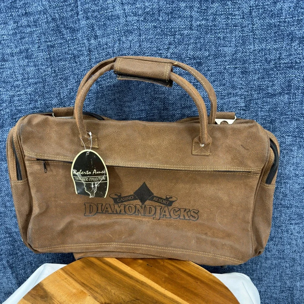 Roberto Amee DiamondJacks Casino Resort Travel Duffel Bag Brown 23